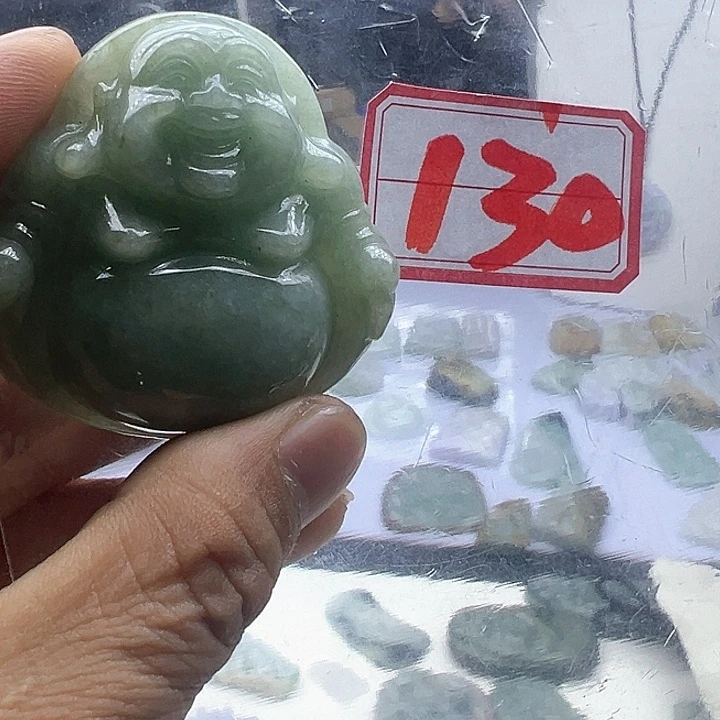 翡翠颈饰未镶嵌天然缅甸翡翠吊坠