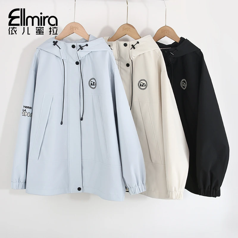 8954冲锋衣外套春装连帽开衫休闲上衣2025新款潮洋气时尚