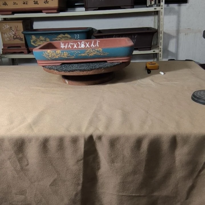 花盆紫砂宝蓝色小号水底