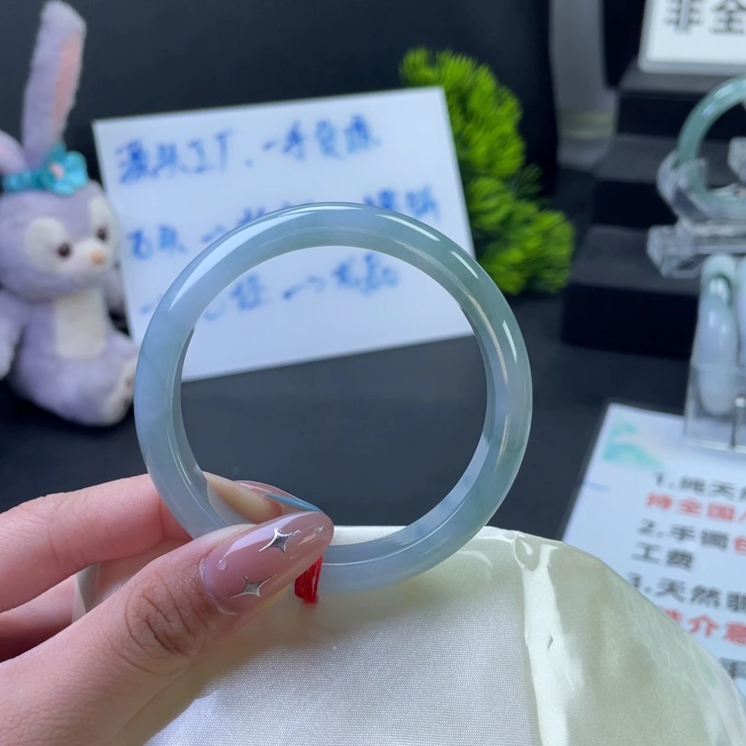 未镶嵌手镯翡翠天然A货翡翠手镯55-56正圈
