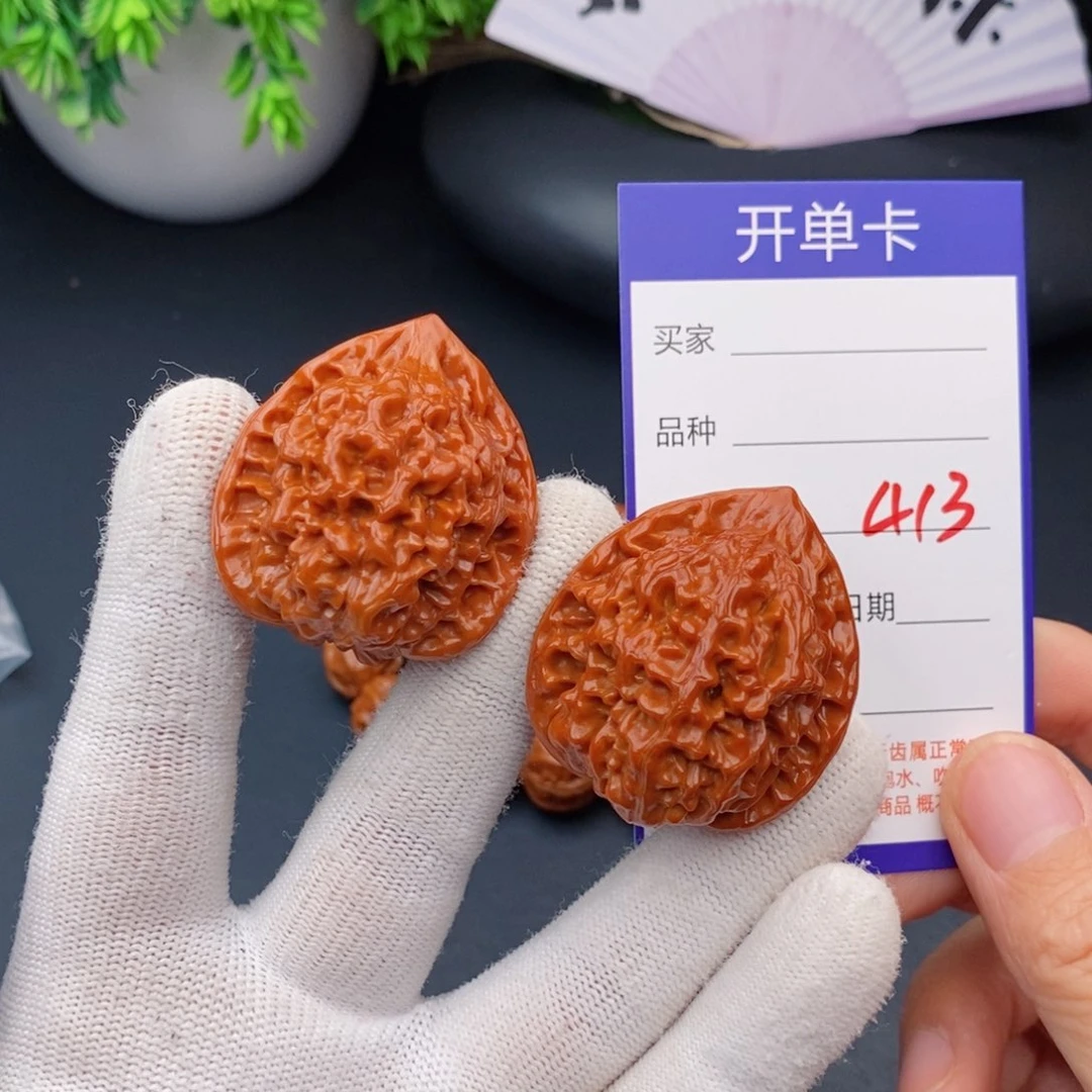 文玩核桃把件38官帽413
