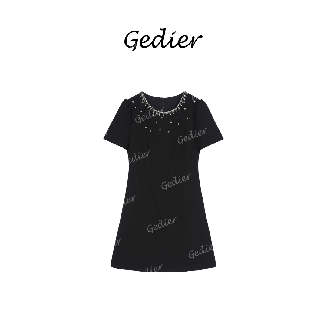 【歌蒂尔】2025年夏季新款欧若风优雅短袖连衣裙 艺菲同款LG520389Y