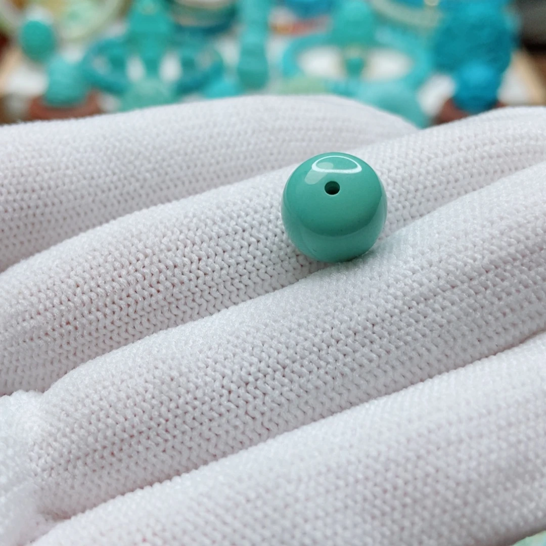 绿松石未镶嵌老型珠子11m