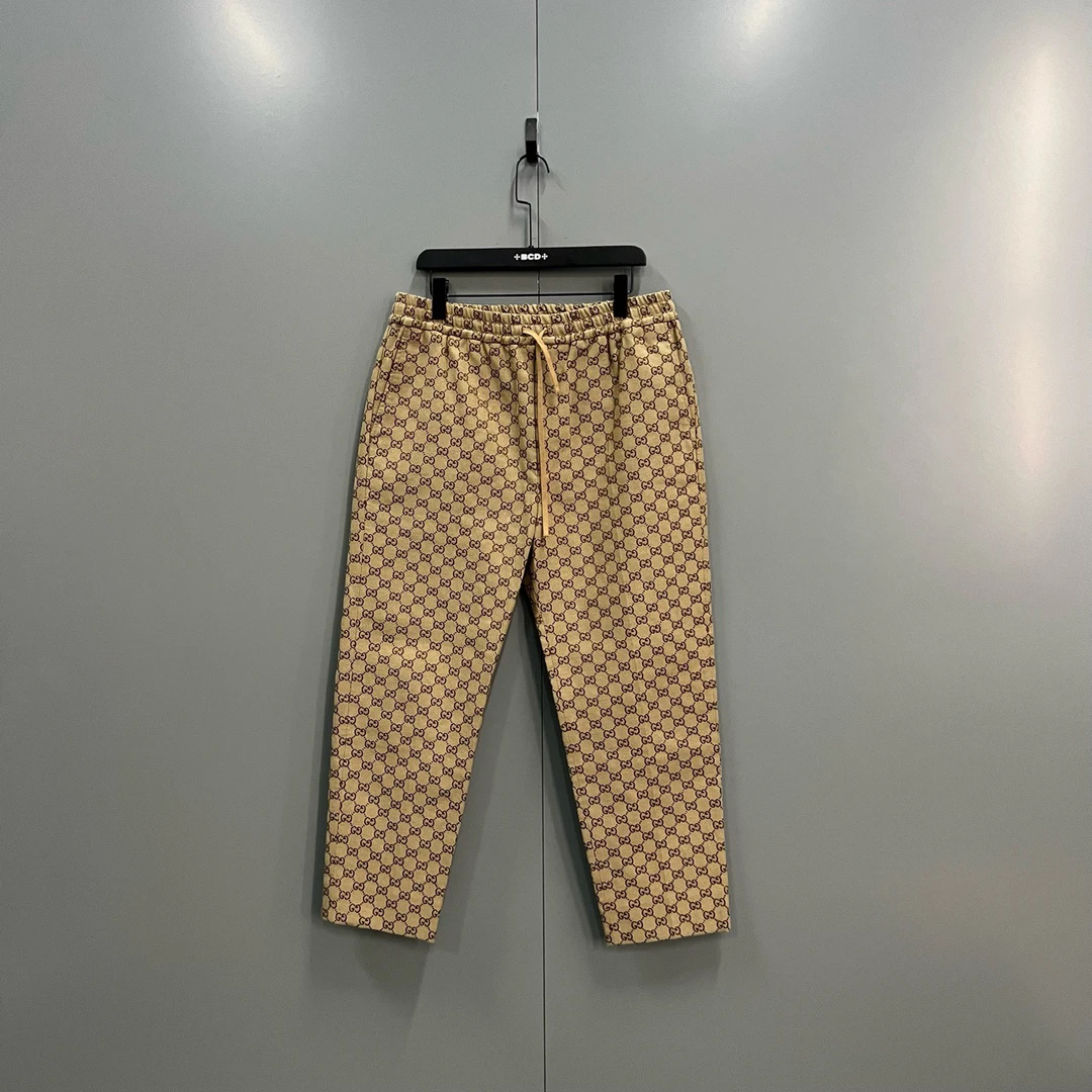 GUCCI 古驰 棕色满印GG长裤 52码/95新/13000/