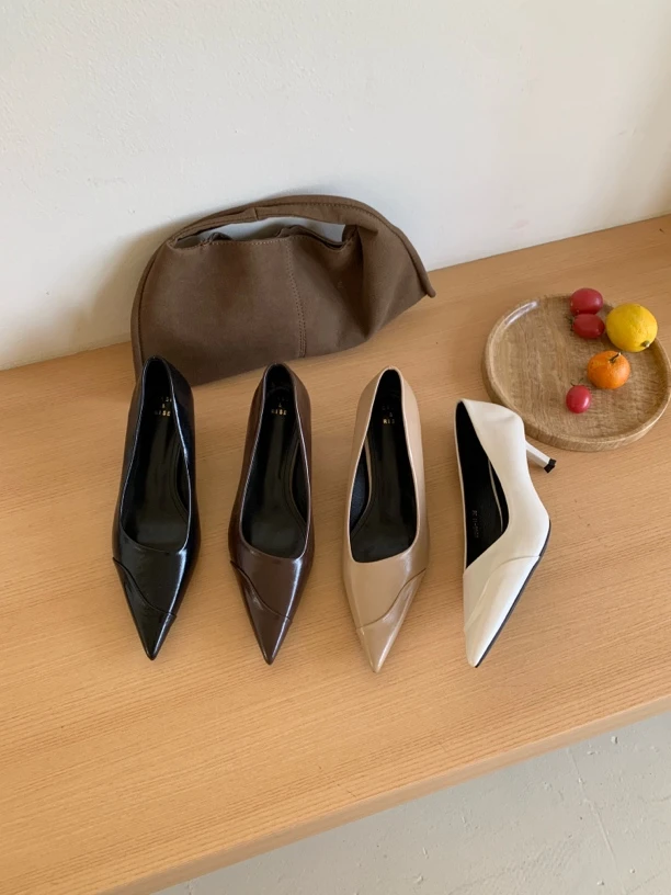 春款韩版潮流浅口8505-11法式时尚小众跟鞋百搭细跟尖头春季气质