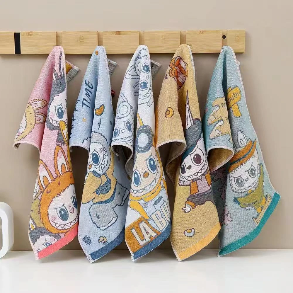 【五条装】爆款拉布布儿童毛巾家用柔软可爱纱布 不掉毛不掉色面巾