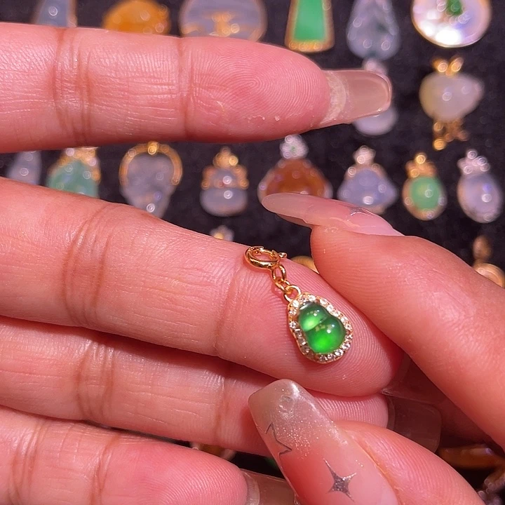 翡翠银S925镶嵌颈饰