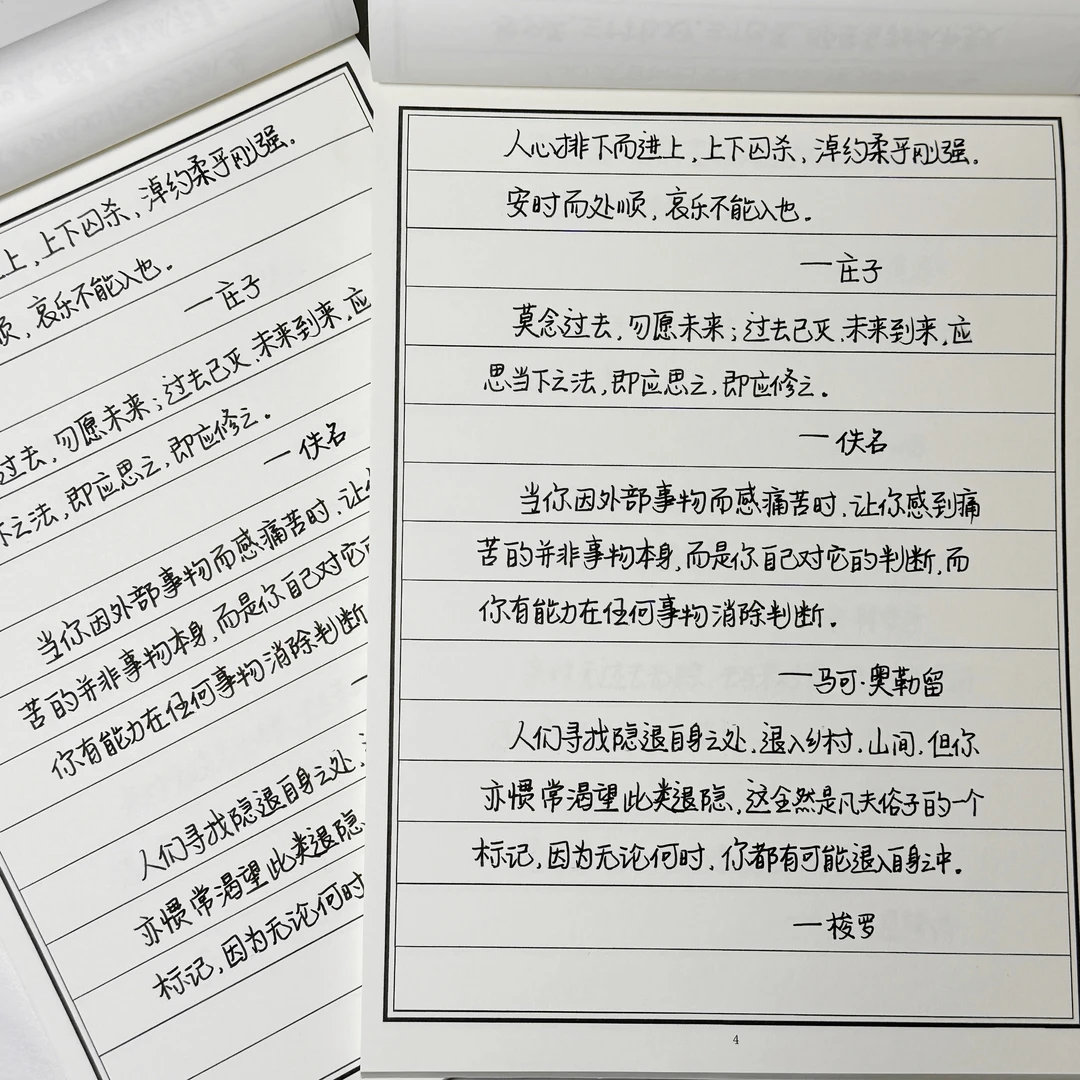 【静心语录】手写体练字帖美文临摹字帖成人硬笔练字学生二手手写