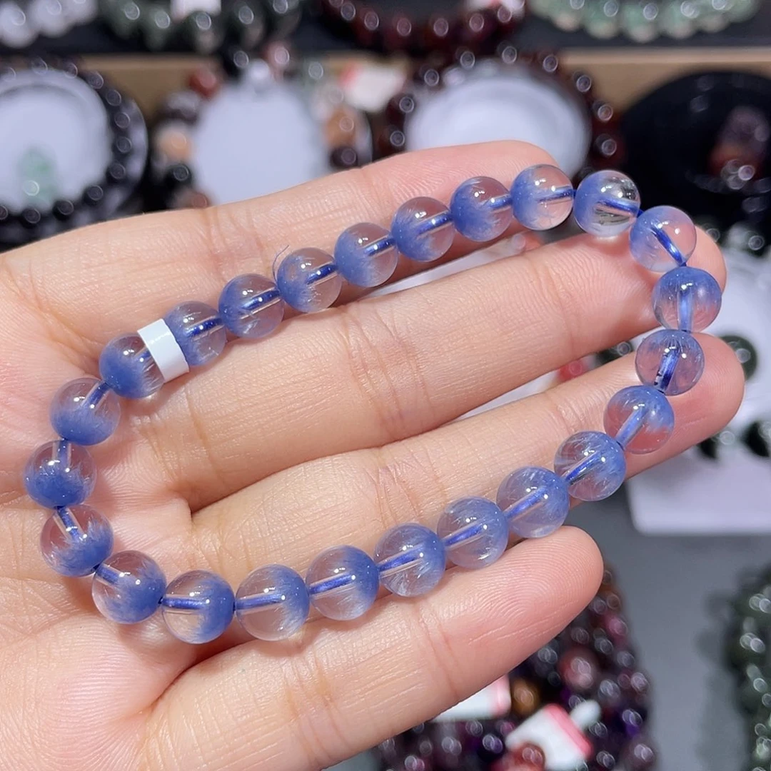 水晶手链未镶嵌蓝发晶手串