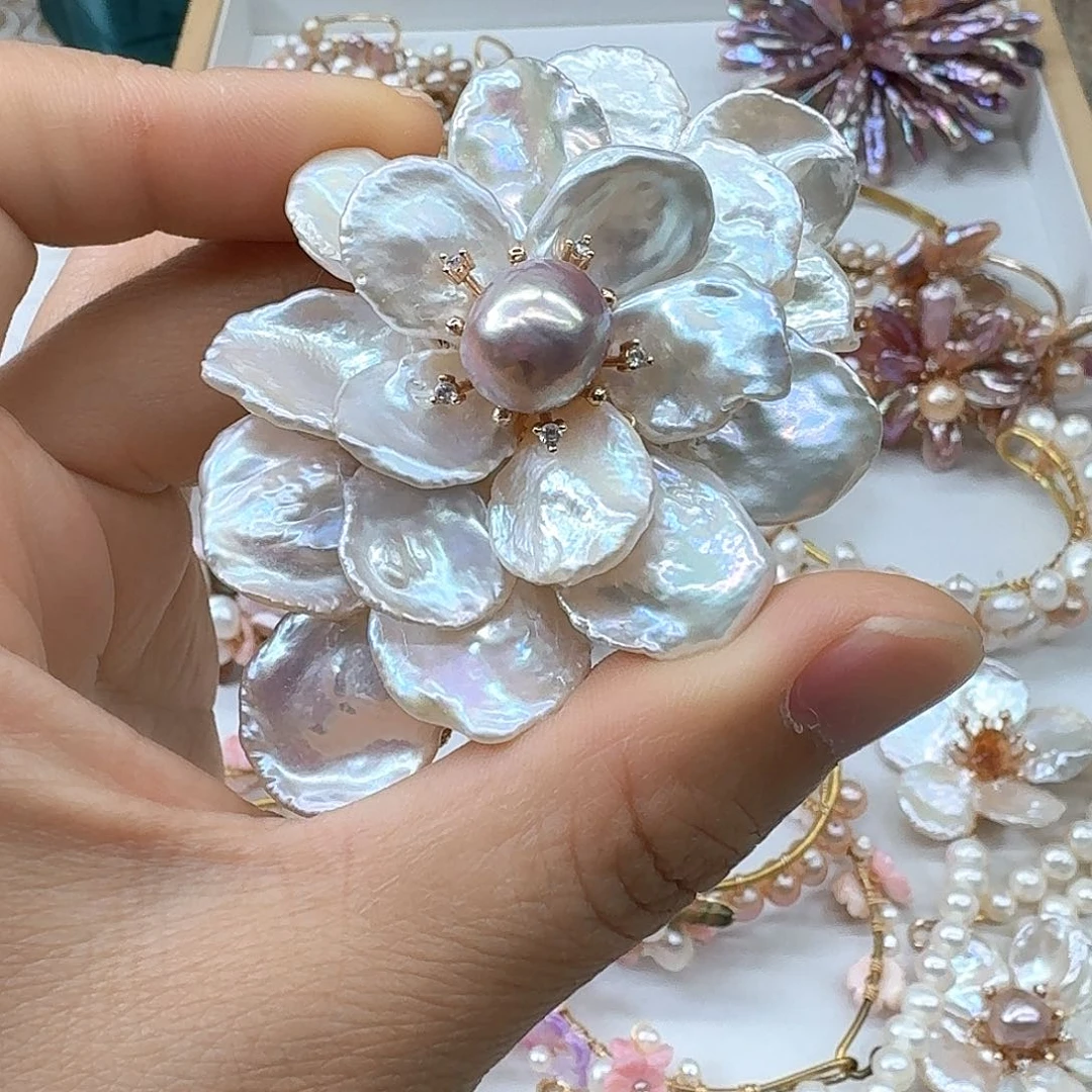 银S925镶嵌淡水珍珠发饰柳**顺