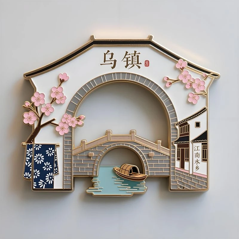 【乌镇】浙江金属冰箱磁贴国潮创意文创景点旅游纪念收藏伴手礼物