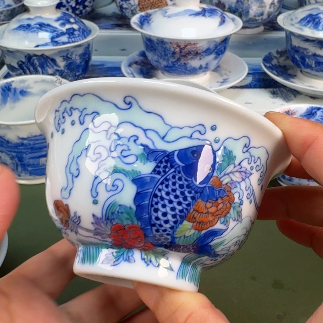 景德镇纯手绘茶具圆圆218