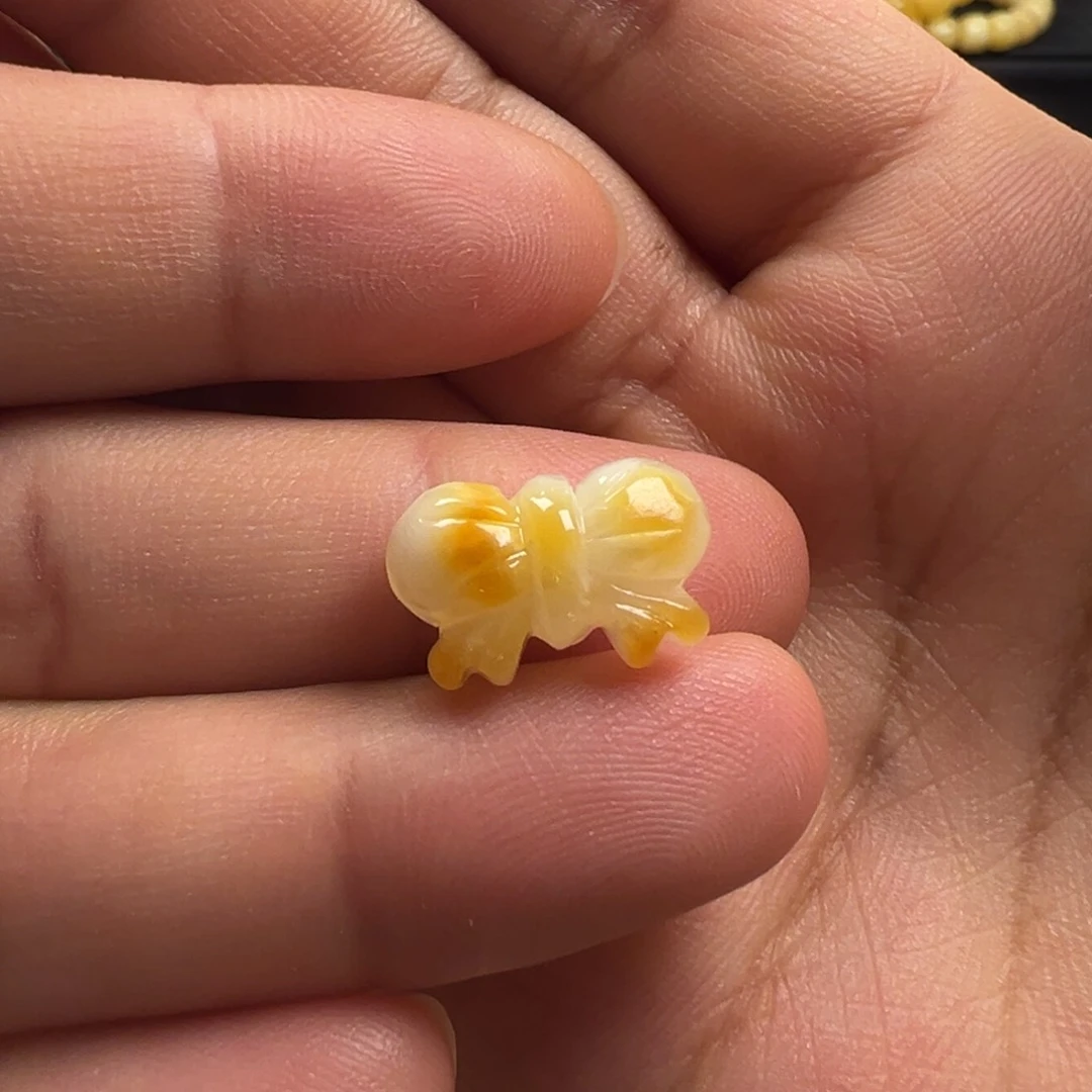 蜜蜡颈饰未镶嵌蝴蝶结
