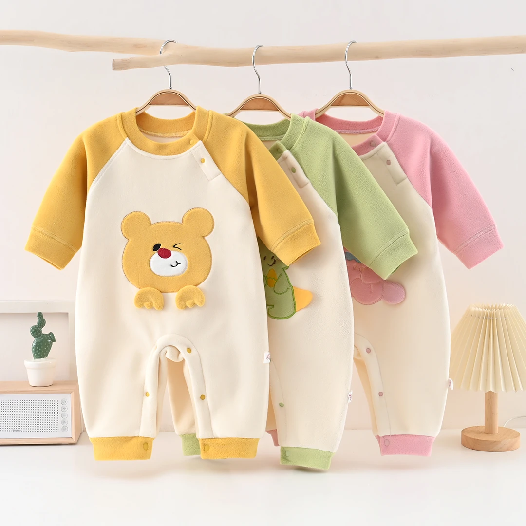 婴幼儿休闲通用长袖女春秋秋冬保暖衣卡通男童冬季保暖衣