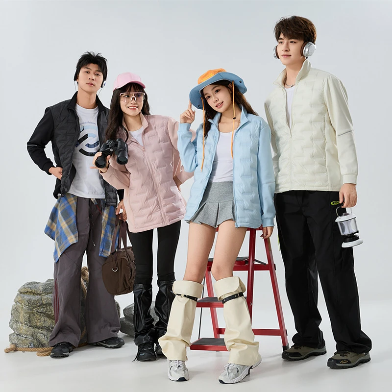 德国轻薄羽绒服女秋冬季立领冲锋衣羽绒内胆情侣石墨烯保暖上衣