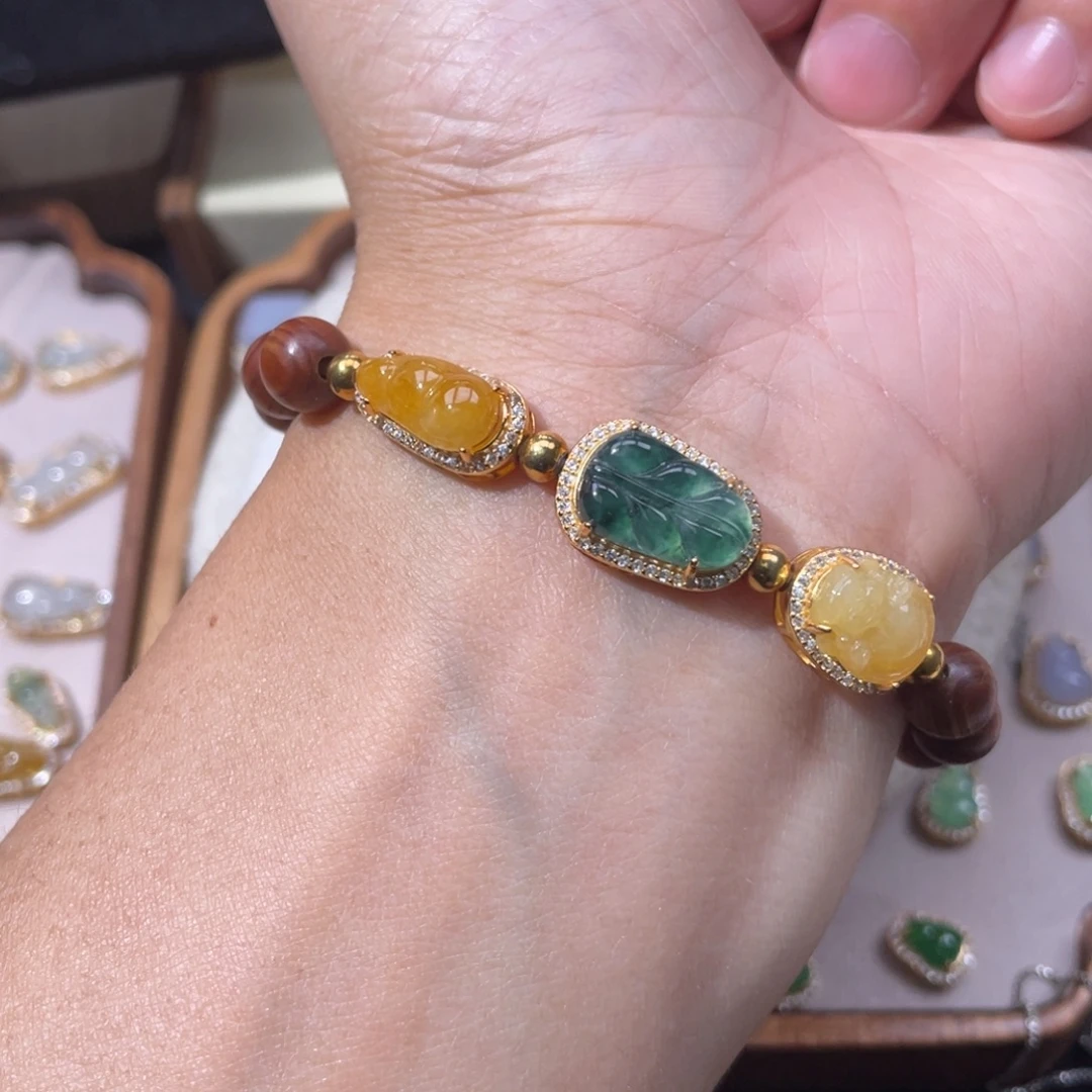 翡翠银S925镶嵌颈饰