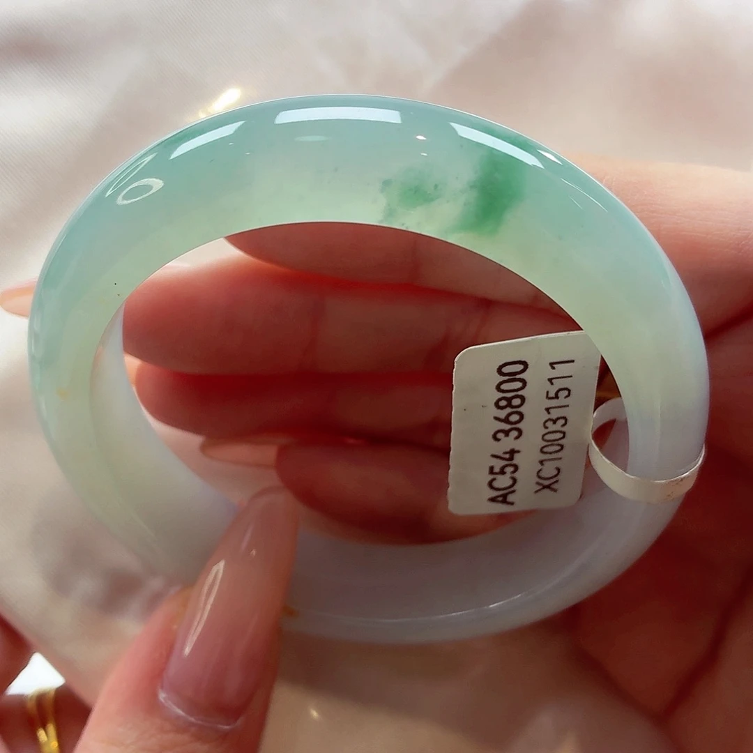 翡翠未镶嵌手镯22（39号）洒金