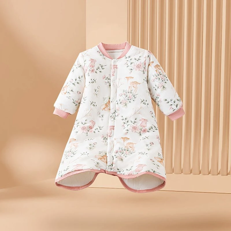 宝宝睡袋秋冬款夹棉儿童睡袍长袖婴儿睡衣厚保暖防着凉防踢被神器