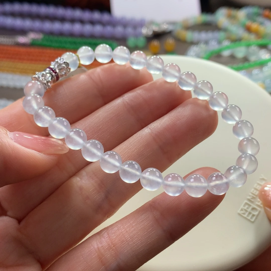 翡翠手链未镶嵌玻璃茅台白卡6