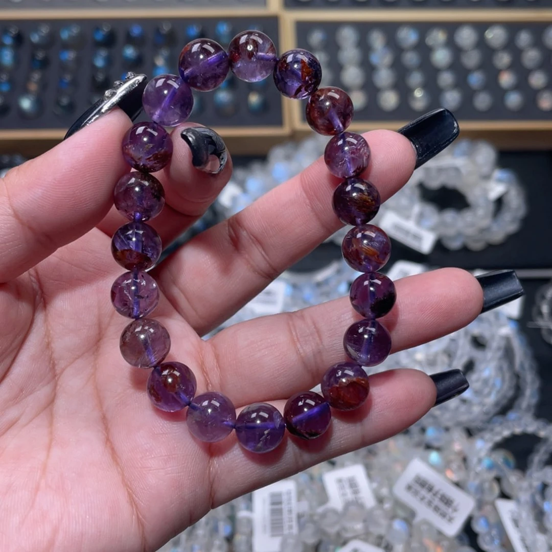 水晶手链未镶嵌紫幽灵手链9.7mm