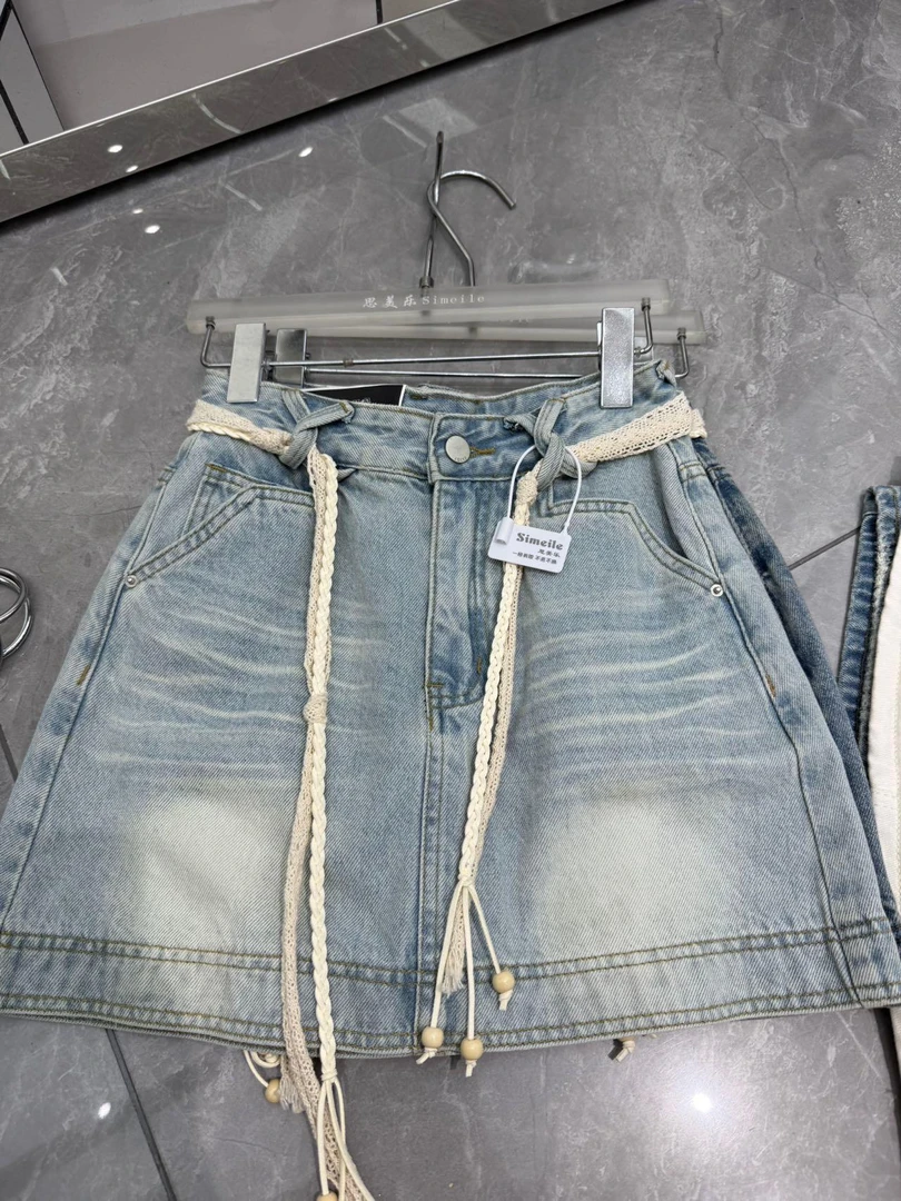 金马严选(思美乐)宽边牛仔短裙50057