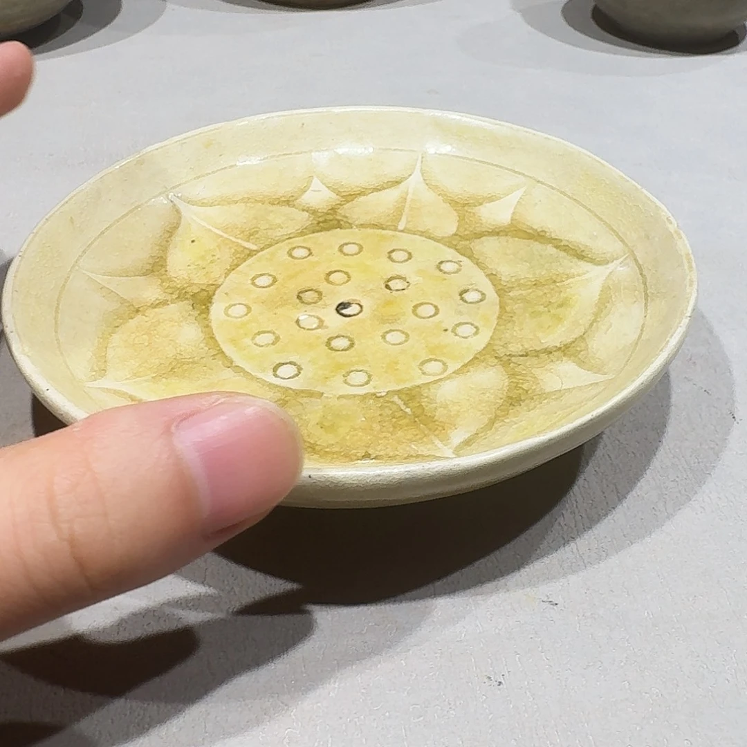 摆件洪州窑岳州窑青瓷莲花盘