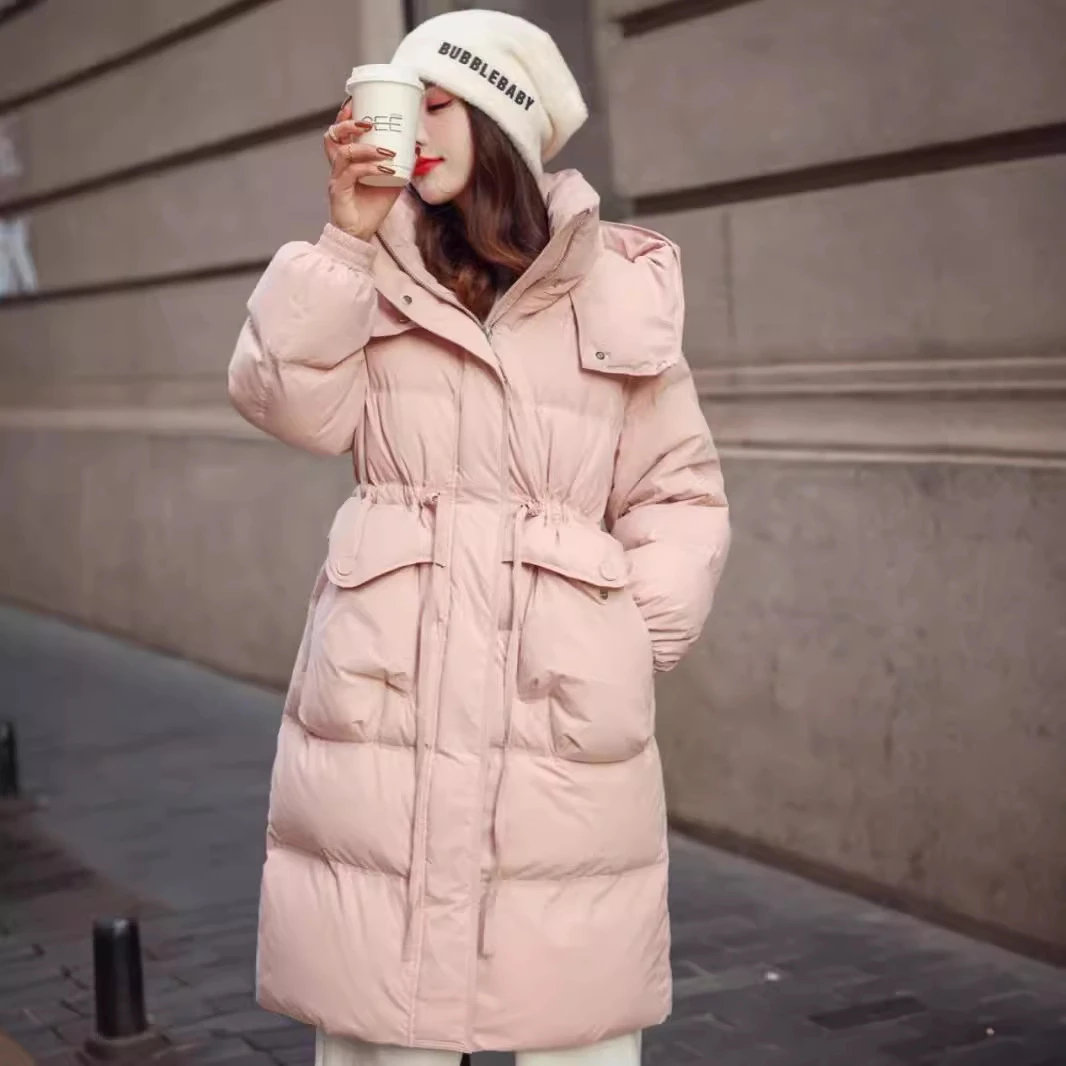 波司登极地联名羽绒服女2025冬季新款韩版白鸭绒高端中长款修身显