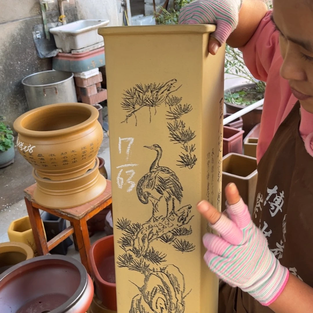 紫砂花盆盆景艺术