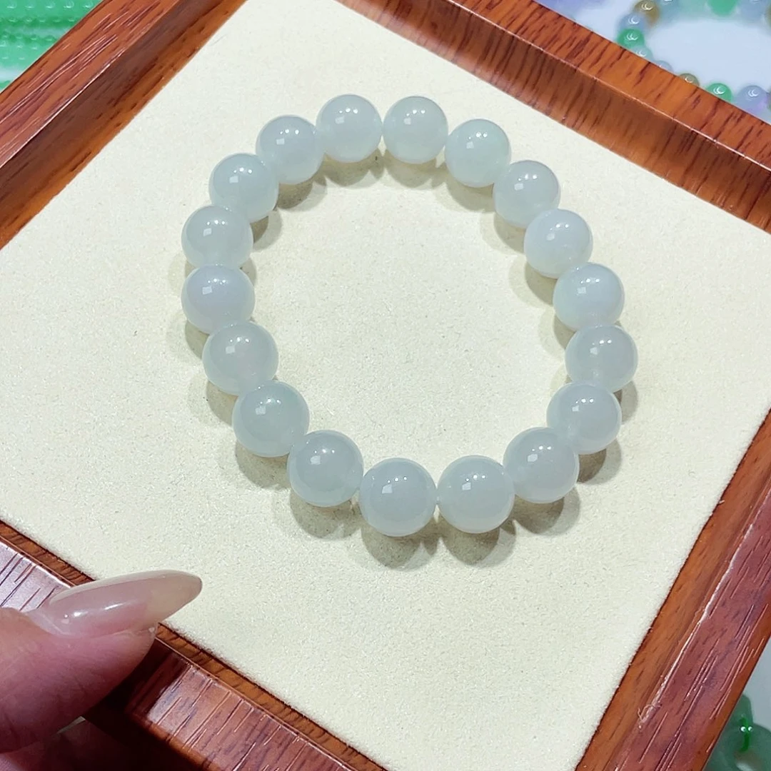 翡翠未镶嵌手链天然缅甸翡翠A货卡10.9