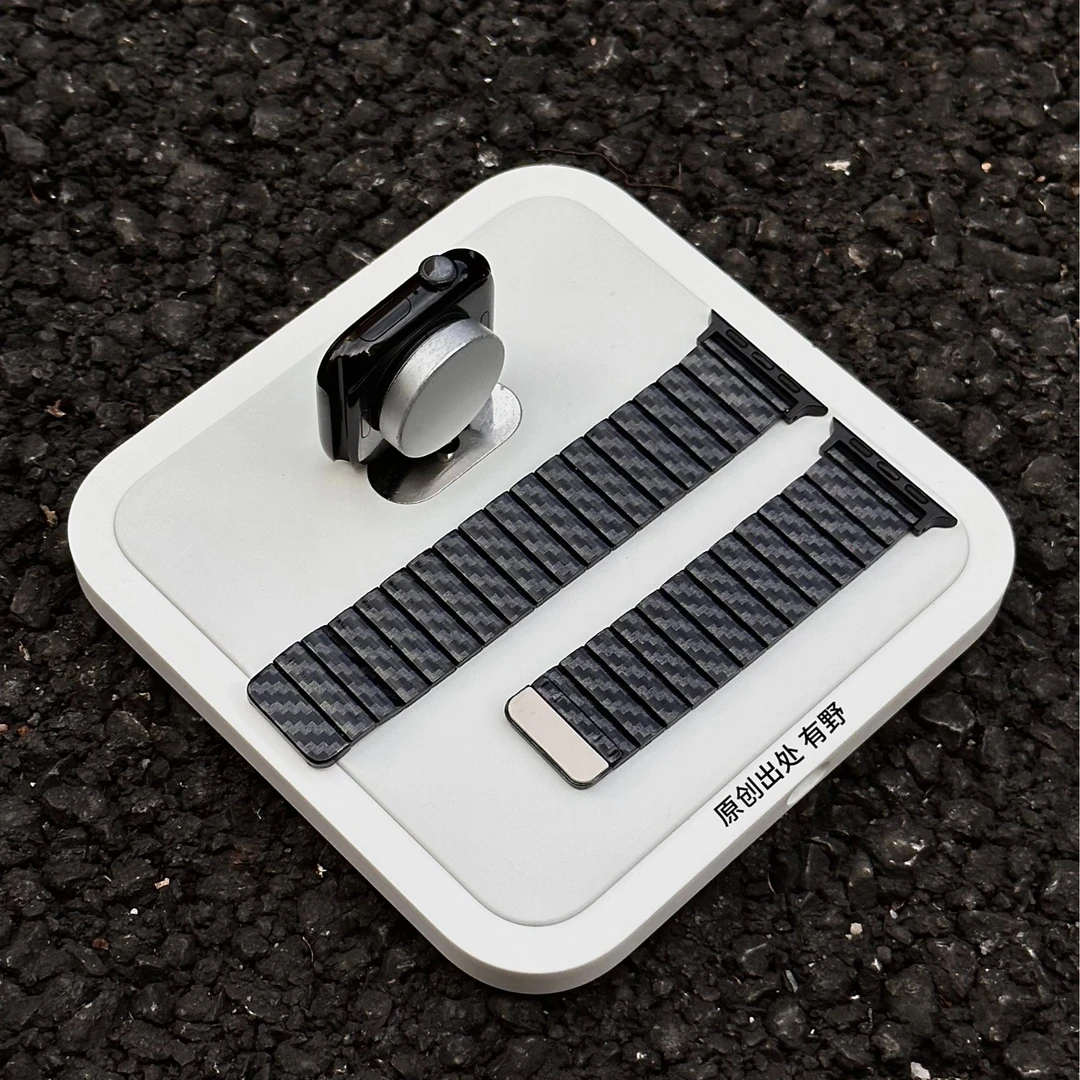 碳纤维水印磁吸表带适用Applewatch苹果手表S11/Ultra1/2/3/S10/9