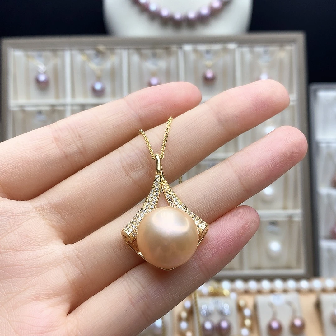 颈饰合金淡水珍珠