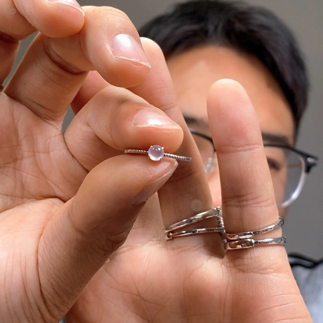 颈饰银S925镶嵌翡翠