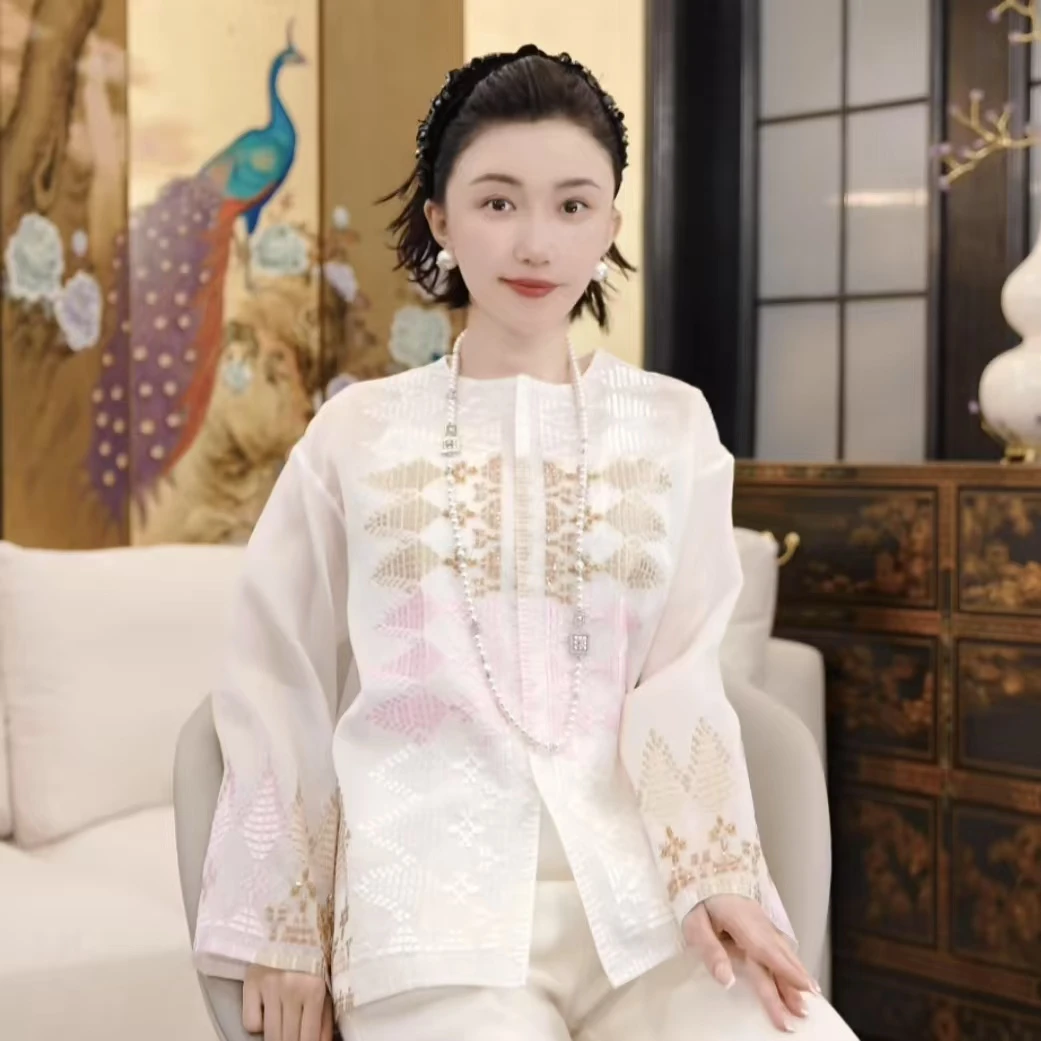 Betty Bairn【春意盎然】高端系列桑蚕丝刺绣外套25B-BW8869