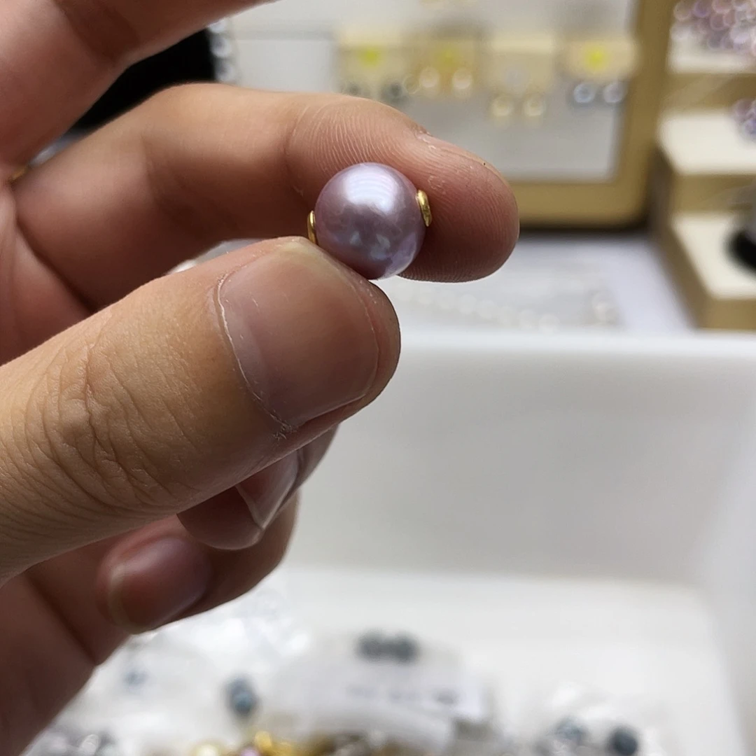 淡水珍珠银S925镶嵌颈饰