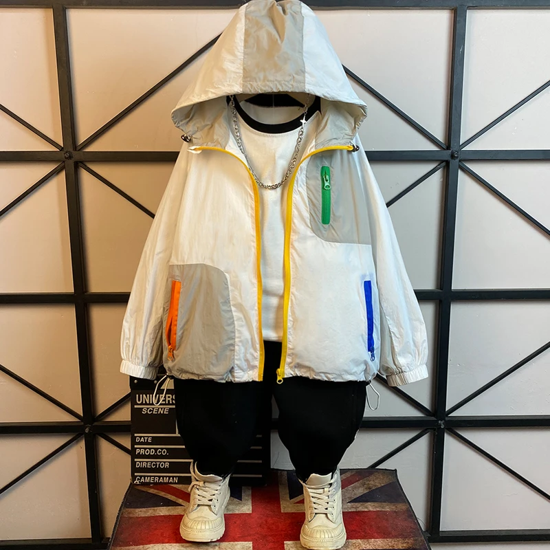 儿童防晒衣宝宝男童外套防紫外线男孩夏季薄款6-12岁潮款春夏