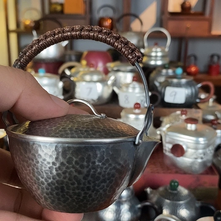 手工制作紫铜壶制作