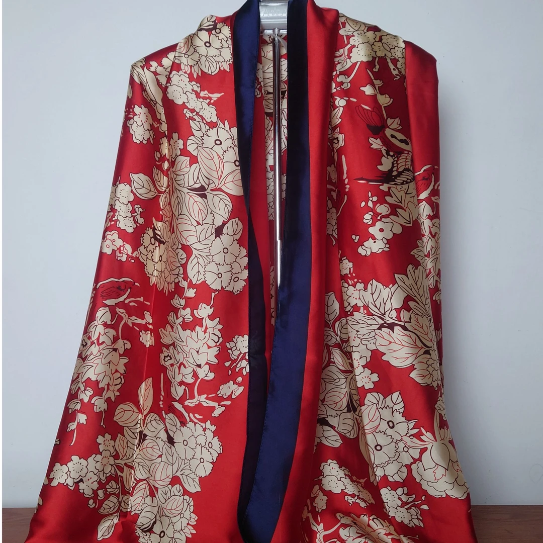 红韵子松200x90 百搭防晒丝巾