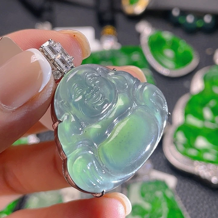 翡翠未镶嵌颈饰34，