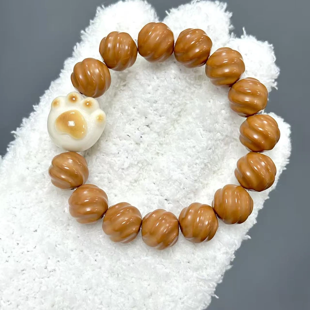 扭扭猴头象牙果猫爪手串        GZA091