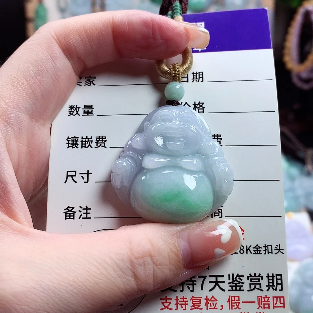 翡翠未镶嵌颈饰佛公11