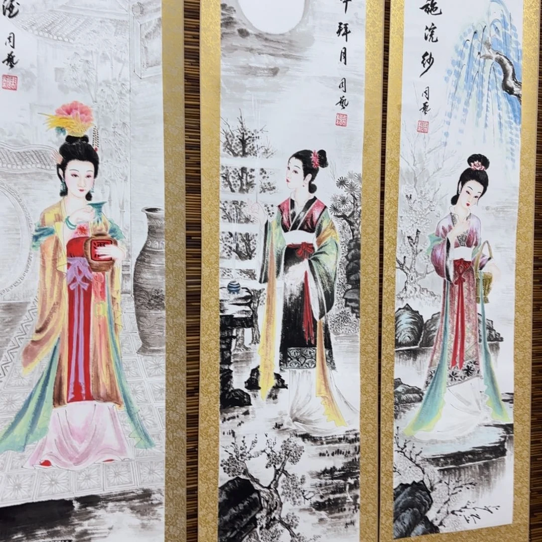 虎***威国画QB四幅一套作品！带证书！只限一单