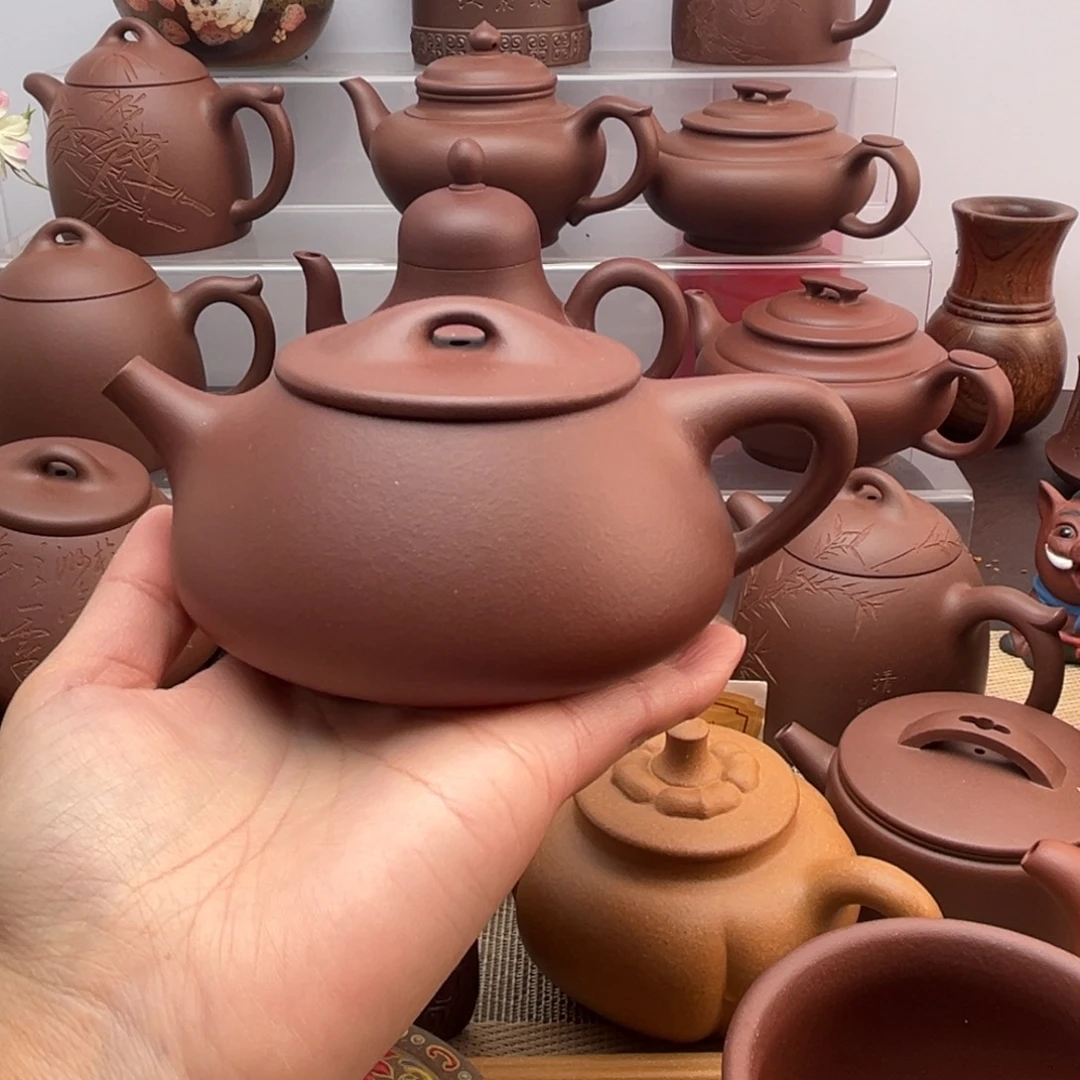 茶壶紫砂底槽清石瓢壶