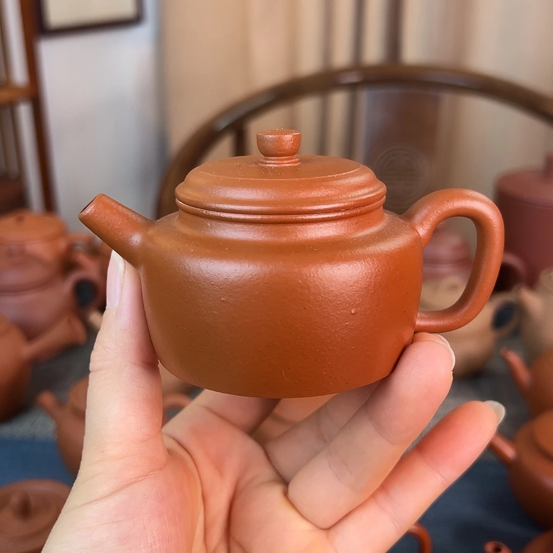 茶壶紫砂精品原矿 德钟 生砂朱泥 135cc