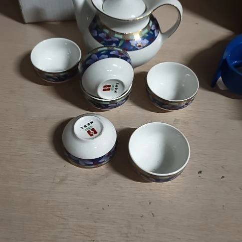 a***e瓷片华玉茶具一壶6杯