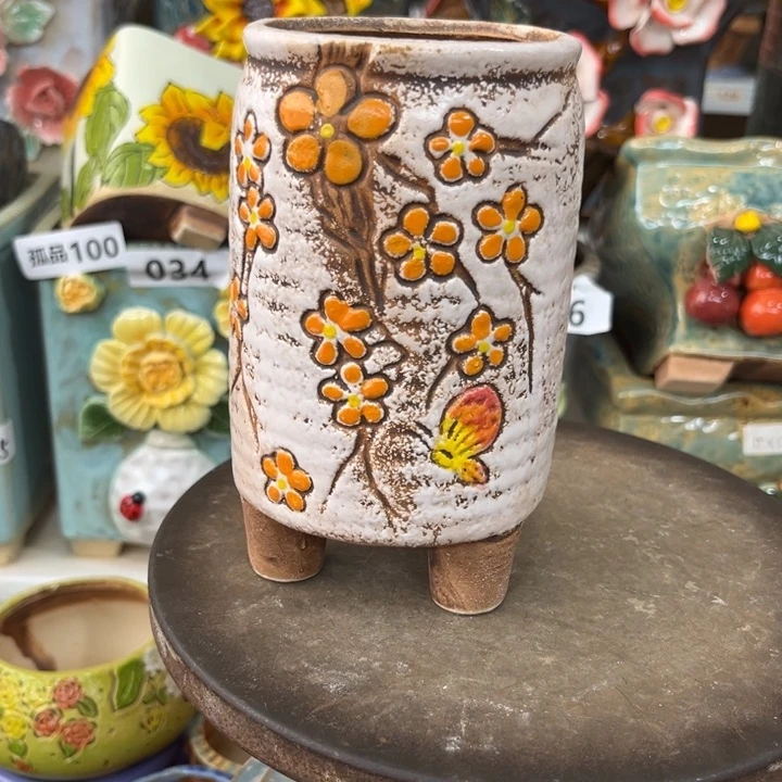 紫砂花盆粗陶材质多肉花盆