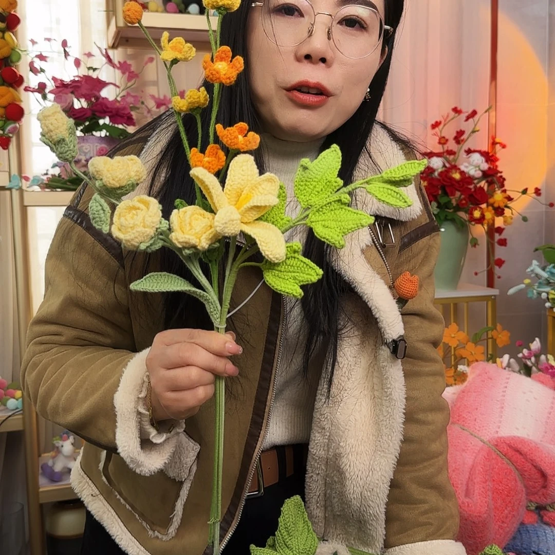 手工钩织设计花束