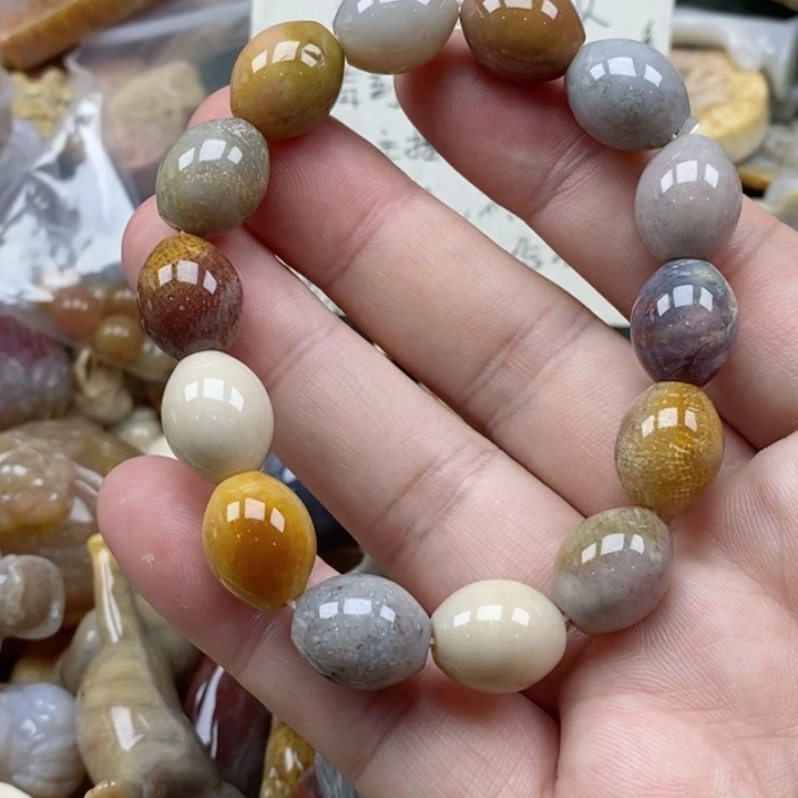 硅化珊瑚（珊瑚玉）未镶嵌颈饰