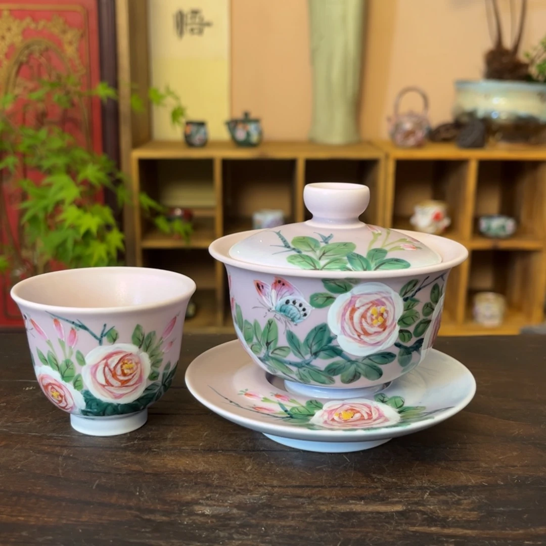 杯柴烧手工手绘陶瓷