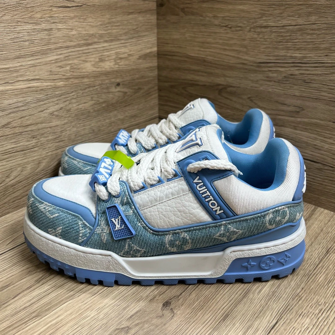 99新 LouisVuitton/路易威登 Trainer 白蓝牛仔小胖丁 41码