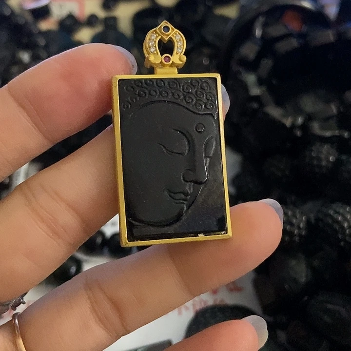 翡翠银S925镶嵌颈饰佛